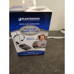 NEW IN SEALED BOX. Plantronics S11 Telephone Headset‎ Silver Black Headband